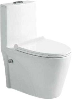 Унитаз-моноблок SantiLine SL-5012 безободковый белый